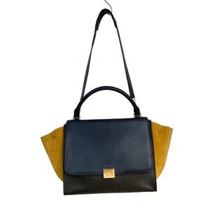 Celine Trapeze Phoebe Bag Black Yellow